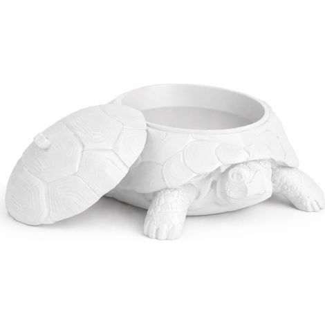 Un elegante portagioie bianco a forma di tartaruga (1/3)