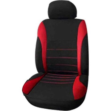 Front Car Covers Front Bucket Cover, Automobiles Covers (Black + Red) (1/5)