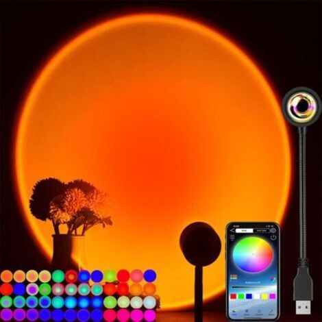 Smart APP 16M couleurs coucher de soleil lampe projecteur LED décoration de la maison photographie fond veilleuse (1 PCS) (1/5)