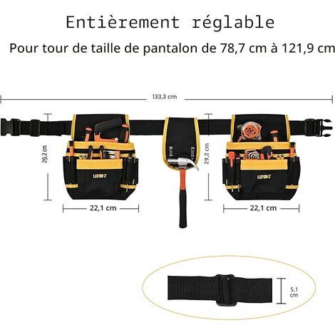 Tool Belts for Men Pockets Tool Pockets for Electrician Carpenter Construction Joiners Plumbers Work Tool Belt