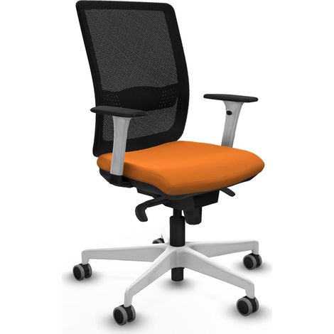 Chaise de bureau piqueras y crespo Haches noir maille orange (1/2)