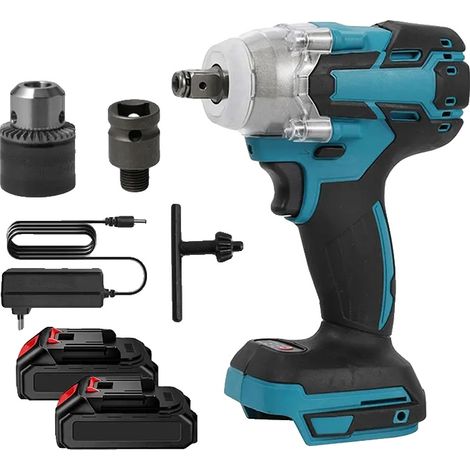 Llave de impacto, 520 N·m de par, inalámbrica, 2 baterías. (1/2)