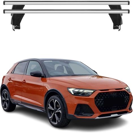 OMAC Dachträger Querträger Alu für Audi A1 GB Citycarver / Allstreet 2019-2026 – Abschließbar – T-Nut – City-Crash-getestet – Max. 50 kg Silber (1/5)