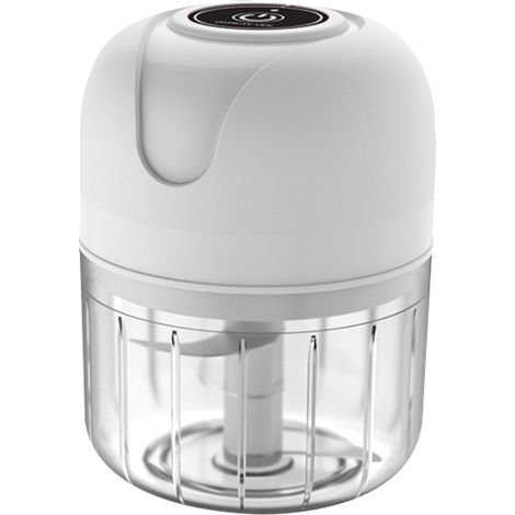 Hachoir Électrique À L'ail - Cuve En PP Alimentaire - Lame En Acier Inoxydable 304 - Rechargeable Par USB - Pour Ail Oignon Carotte Viande Purée Bébé - 1 Pièce (1/5)