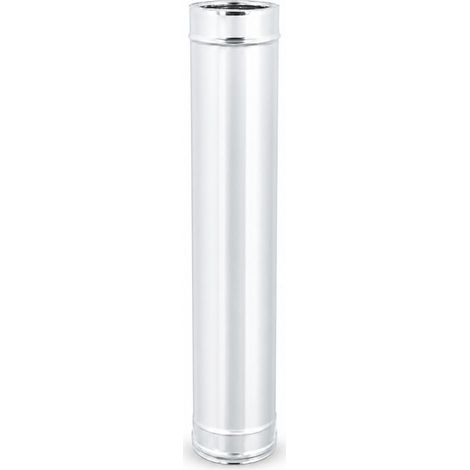 MAKA Modulo Lineare 1000 mm Canna Fumaria Doppia Parete Inox Ø 80 mm (esterno 100) (1/5)