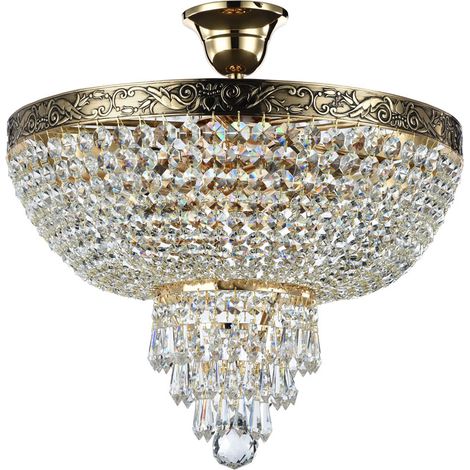 Maytoni Plafoniera contemporanea Palace 5 luci E27 oro antico metallo cristallo (1/5)