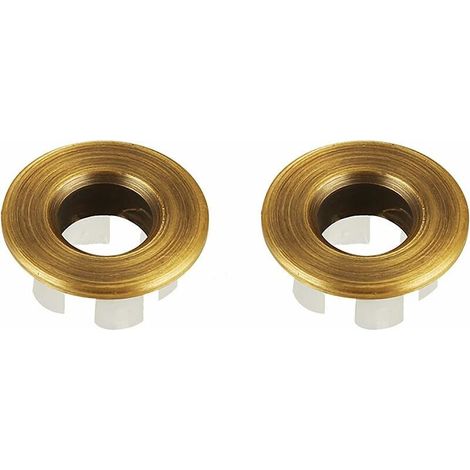 Garniture de lavabo pour lavabo Couvercle de trop-plein Insert en laiton dans les trous Bouchons ronds Bronze (1/5)