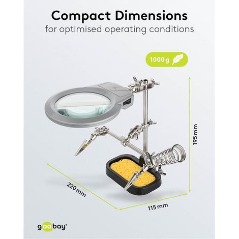 Troisième Main Réglable avec Loupe Lumineuse Troisième Main Réglable avec Loupe Lumineuse