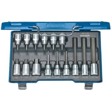 Set di chiavi a bussola IN 19 LKM 15 pezzi 1/2 pollice 5-17mm per chiavi a brugola f.i6-KT.-Schr.
