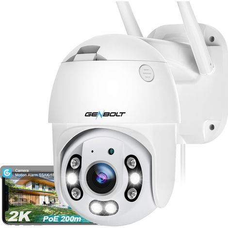 GENBOLT 2.5K Caméra de Surveillance Extérieure WiFi ,4MP 2.4/5Ghz DC&PoE Caméra IP Détection Humaine Vision Couleur Suivi Auto (1/5)