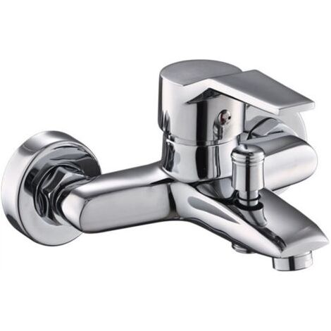 Robinet mitigeur de douche, mitigeur de douche mural, en cuivre, eau chaude et froide, en céramique, mitigeur de douche mural, mitigeur de douche à levier unique, robinet de douche (1/4)