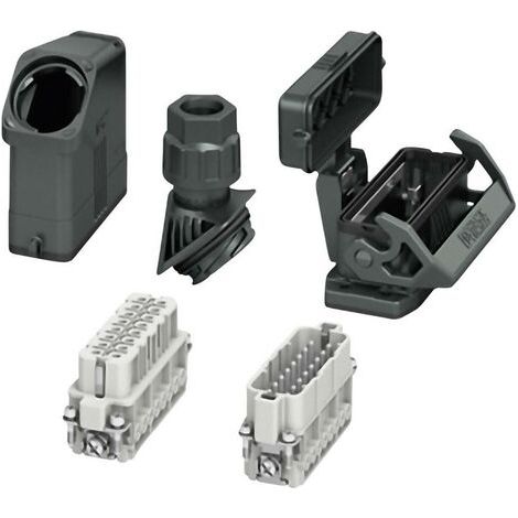 Phoenix Contact HC-EVO-A16UT-BWSC-HH-M25-PLRBK Set de capot, boîtier, raccord à vis, insert pour contacts mâles et feme (1/3)