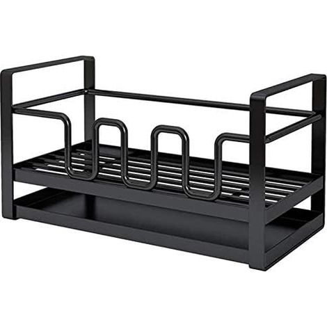 Organisateur d'évier, organisateur de cuisine, évier en acier inoxydable avec bac d'égouttage intégré, organisateur pour éponges, torchons, brosses, organisateur pour la cuisine et la salle de bain (1/5)