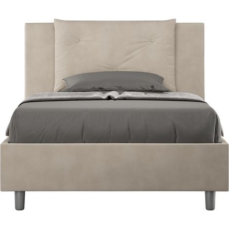 Letto Singolo 80x190 cm con Rete Appia Sabbia (1/4)