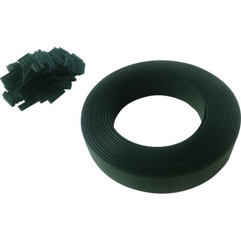 Lot de 10 kits lamelles occultantes PVC avec clip de fixation pour grillage rigides (1/5)