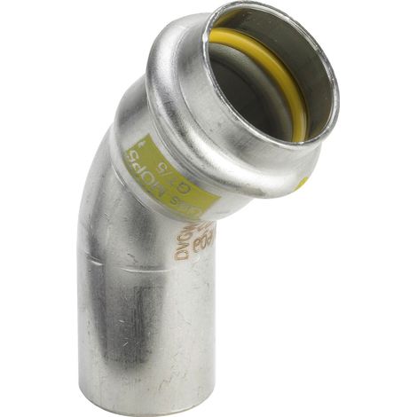 Viega Sanpress Inox G-Curva 45 gradi, d 15mm acciaio inossidabile Modello 0226.1, 486198