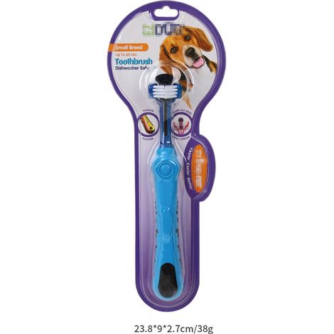 Brosse à dents pour animaux de compagnie brosse à dents à trois têtes pour chiens nettoyage buccal pour animaux de compagnie