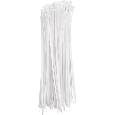 Lot de 100 serre-câbles en nylon PA66 pour intérieur - 300 x 4,8 mm - Pour un faisceau de câbles max. de 8,2 cm de diamètre - Gestion des câbles résistante - Auto-bloquant pour garage, maison (1/5)