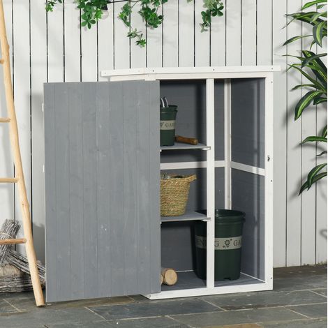 meuble rangement armoire extérieur bois 75x56x115 HAVRYA (1/4)