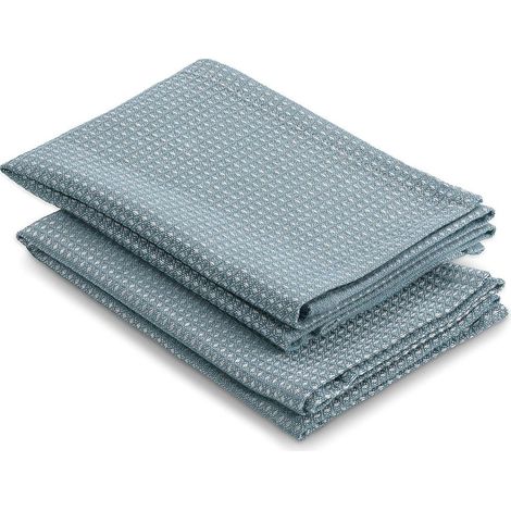 Kela - Set de 2 torchons bleu 32 x 32 cm (1/2)