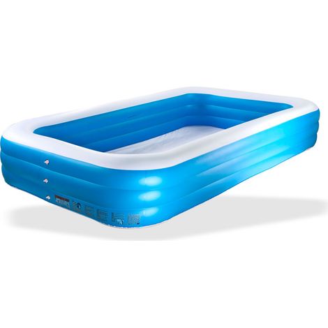 Bestway Family Pool 305x183x56 cm – aufblasbares Schwimmbecken – Einfache und schnelle Installation - 1302 Liter – UV-beständig - robustes PVC – inkl. Reparaturset - 54009