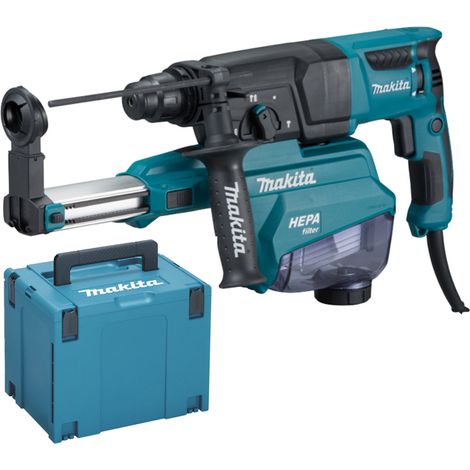 Makita – Perforateur burineur 800W 26 mm – SDS-Plus – 2,2 Joules – Aspiration automatique – Pour béton armé et acier