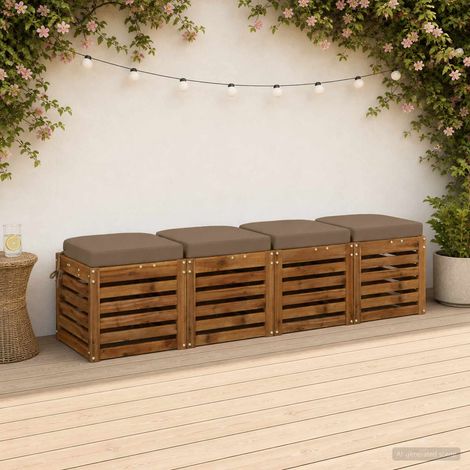 vidaXL Cuscini per sedile a 4 pezzi SOEST 4 pcs 100% Poliestere