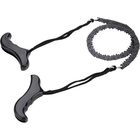 Scie à chaîne manuelle en métal léger et portable, outil de survie extérieur d'urgence accessoire (1/5)