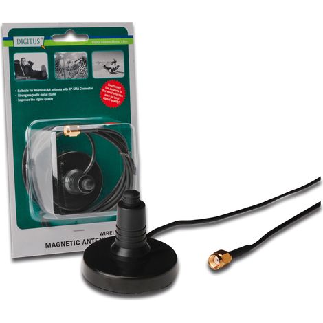 DIGITUS WLAN-Antennenfuß magnetisch 1.5m Kabel (1/2)