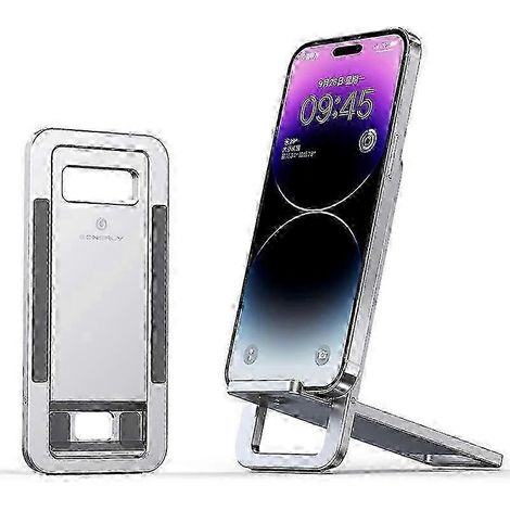Support de téléphone/tablette pliable et réglable en aluminium pour bureau (1/5)