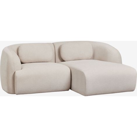 Canapé modulable avec méridienne droite 2 pièces en chenille Coquette SKLUM (1/5)