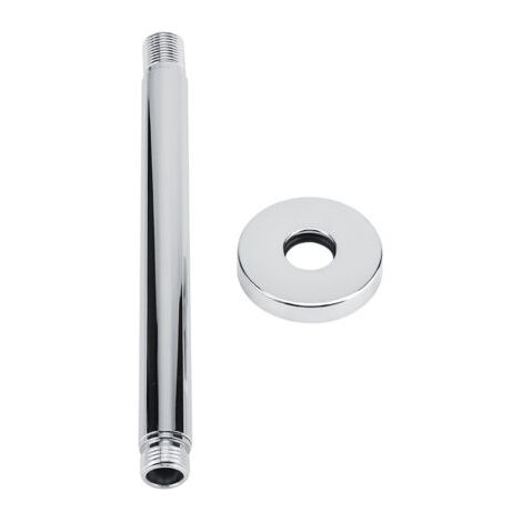 Support mural de tuyau de bras de douche rond en acier inoxydable pour pommeau de douche au plafond de salle de bain (20 cm) (1/5)