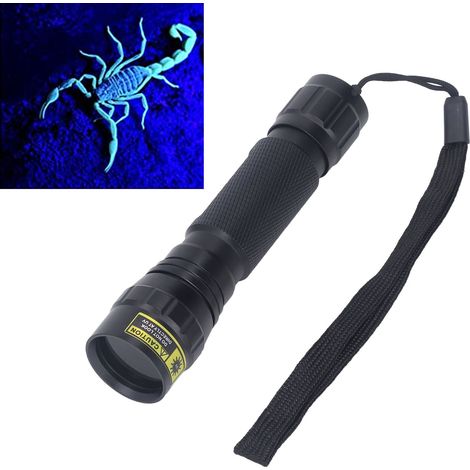 Lampe torche UV 5W 365nm à miroir noir, lampe ultraviolette portable, détecteur d'urine d'animaux domestiques et de scorpions, lampe de polymérisation de résine (1/5)