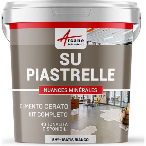 Microcemento su piastrelle - 5 m² (in 2 strati) Isatis Bianco - ARCANE INDUSTRIES