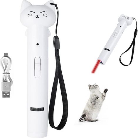 Jouet interactif pour chat avec pointeur laser, rechargeable, pour chatons et chiens. (1/3)