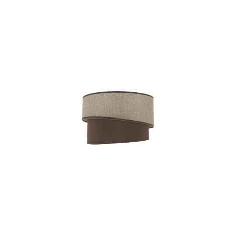 Hara e27 marron 30dx25dx20h grand pendentif/abat-jour hara e27