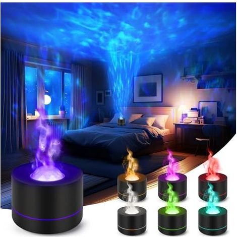 Diffuseur d'huiles essentielles Charmofun avec projecteur, humidificateur d'huiles essentielles et lumière LED 7 couleurs, diffuseur d'aromathérapie silencieux pour chambre, salon, bu (1/5)