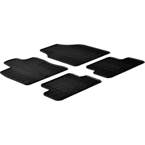 Set tappeti su misura in gomma - compatibile per Nissan Qashqai (03/0701/14) - Nissan Qashqai+2 (09/0801/14)