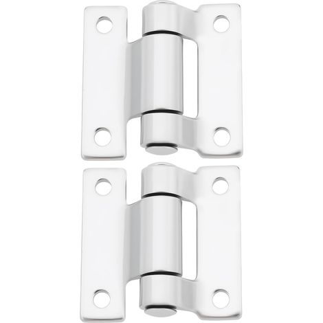 2 Pieces Stainless Steel Hinges 60 x 60 mm Hole Spacing 44 mm for Locker Hatch Door (1/5)