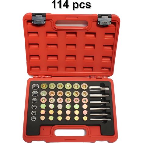 Kit Réparation Filetage Bouchon de Vidange M13 M15 M17 M20 M22 114pcs