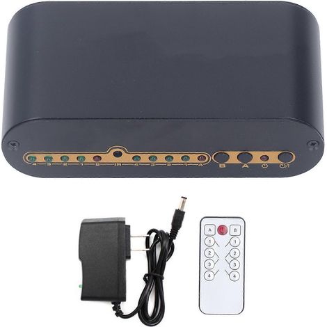 Commutateur audio numérique à fibre optique SPDIF 4x2, 4 entrées, 2 sorties, avec télécommande infrarouge, 100-240 V (1/5)