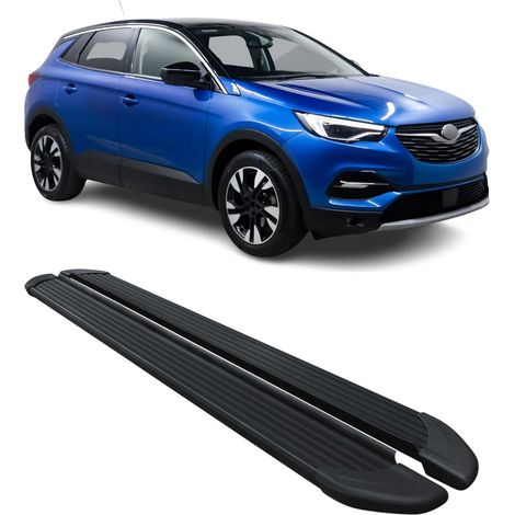 Marchepieds Latéraux pour Opel Grandland X 2017-2025 Noir Aluminium 2Pcs (1/5)