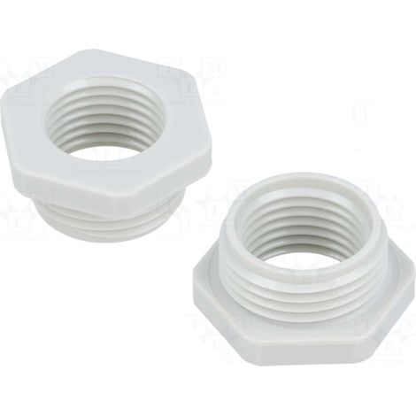 2x Bague réducteur adaptateur de filetage pour presse étoupe en plastique Réduction Câble Fils Electrique Garniture, mâle M32 vers femelle M25