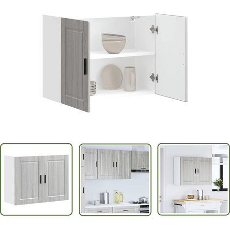 vidaXL Küchen-Hängeschrank Porto Grau Sonoma Holzwerkstoff (1/5)