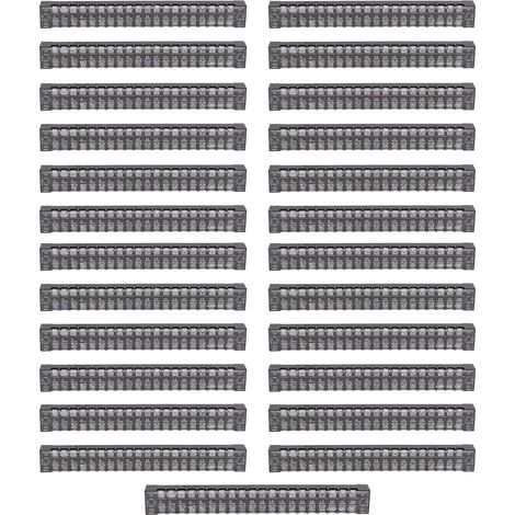 25Pcs Barrette de connexion TB-1520L double rangée 600V 15A 20 positions (1/5)