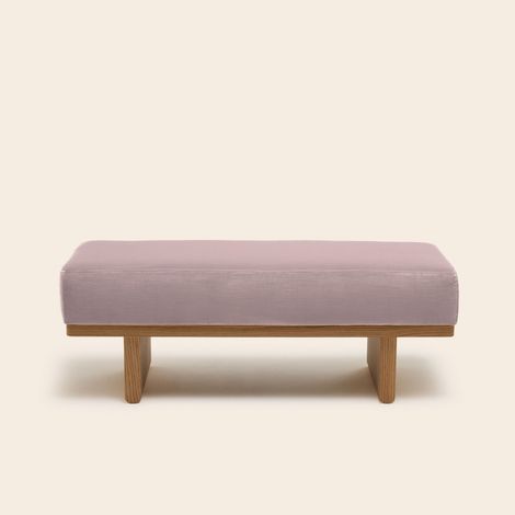 Banc en Bois et velours lumineux ANCA (1/4)