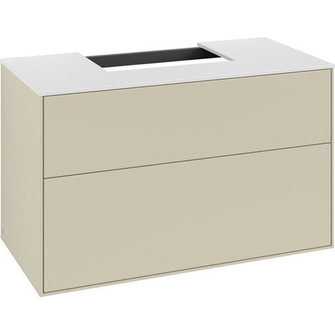 Villeroy & Boch Finion meuble sous lavabo, lavabo au centre, (1/2)