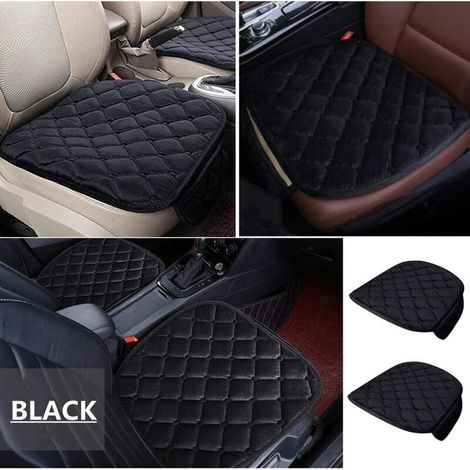 Housse de siège voiture en velours noir – Lot de 2 pour sièges avant, protection anti-animaux et antidérapante