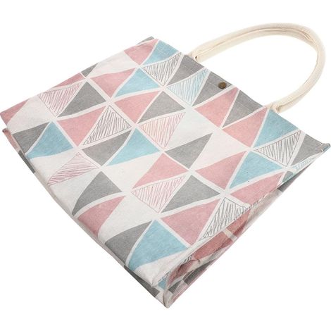 Einkaufstasche aus Canvas und Baumwolle rosa und blau