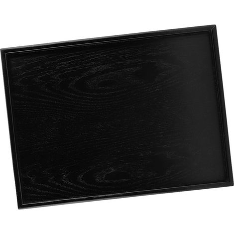Rechteckiges Serviertablett aus Massivholz für Tee, Kaffee, Snacks und Mahlzeiten – 40 x 30 cm (1/5)